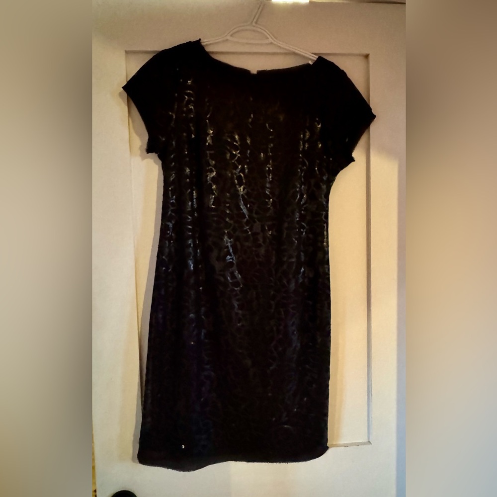Vince Camuto Shimmering Black Mini Dress